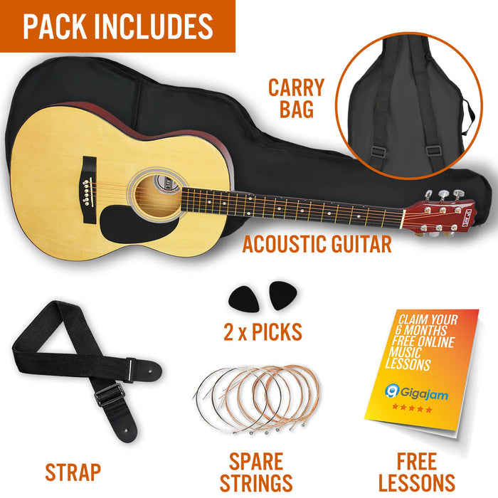 3rd Avenue Acoustic Guitar Natural Set