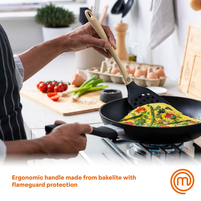 MasterChef Frying Pan Forged Aluminium, Non-Stick Coating Black 20 cm