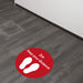 Trodat Floor Sticker Keep your distance Red, White Vinyl 40 x 40 cm