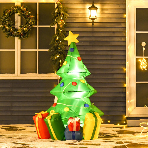 HOMCOM Christmas Tree Inflatable Green 65 x 150 cm