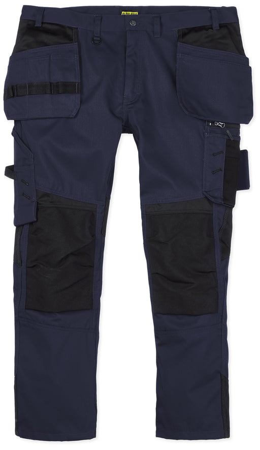 BLÅKLÄDER Trousers 15551860 Cotton, PL (Polyester) Dark Navy, Black Size 40R