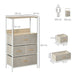 HOMCOM Storage Chest PL (Polyester), Metal, MDF (Medium-Density Fibreboard) White 2.9 x 5.8 x 10.3 cm