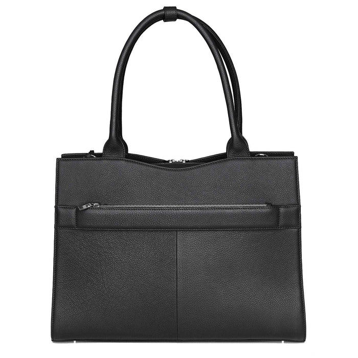 SOCHA Laptop Bag Diamond 15.6 Inch Leather Black 44 x 13 x 31 cm