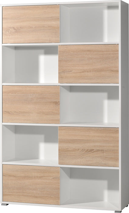 Germania Bookshelf Cabinet Slider H196 Oak White, Beech 1,200 x 350 x 1,960 mm