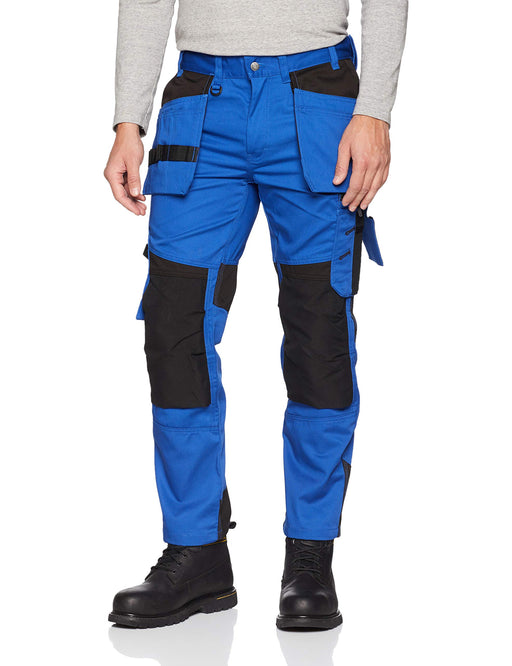 BLÅKLÄDER Trousers 15551860 Cotton, PL (Polyester) Black, Cornflower Blue Size 34S