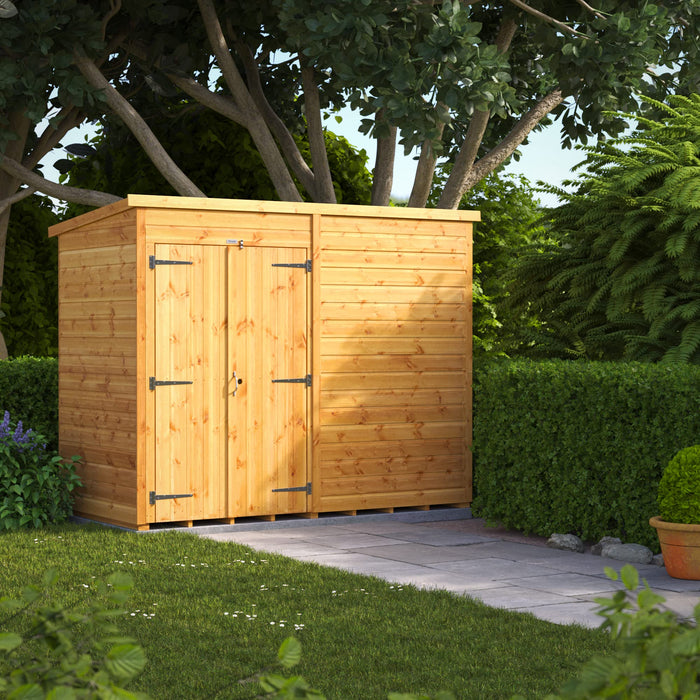 Power Garden Shed 84PPWDD Golden Brown 8x4