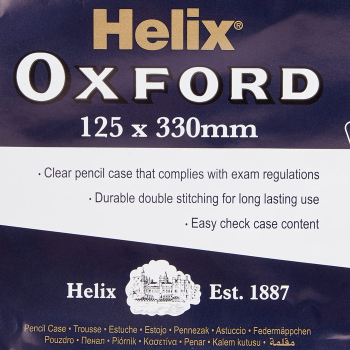 OXFORD Pencil Case PVC 33 x 12.5 cm Clear