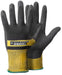 TEGERA Infinity Non-Disposable Precision Gloves Nitrile, Nylon Size 10 Black, Yellow 6 Pairs