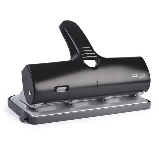 Rapesco Hole Punch Aluminium 40 Sheets 1293 Black, Silver