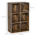 HOMCOM Cubic Cabinet Rustic Brown 300 x 655 x 975 mm