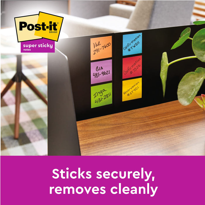 Post-it New York Collection Super Sticky Notes 76 x 76 mm Assorted Colours 6 Pads of 90 Sheets