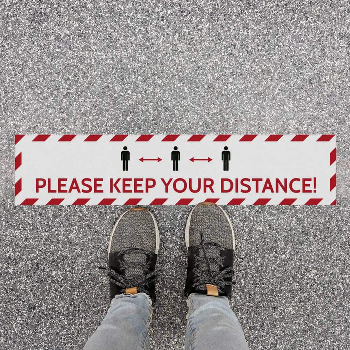 Trodat Floor Sticker Please Keep Your Distance Vinyl 70 x 15 cm