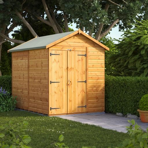 Power Garden Shed 86PAWDD Golden Brown 8x6