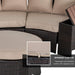 OutSunny Set Rattan Sofa Polyester Beige