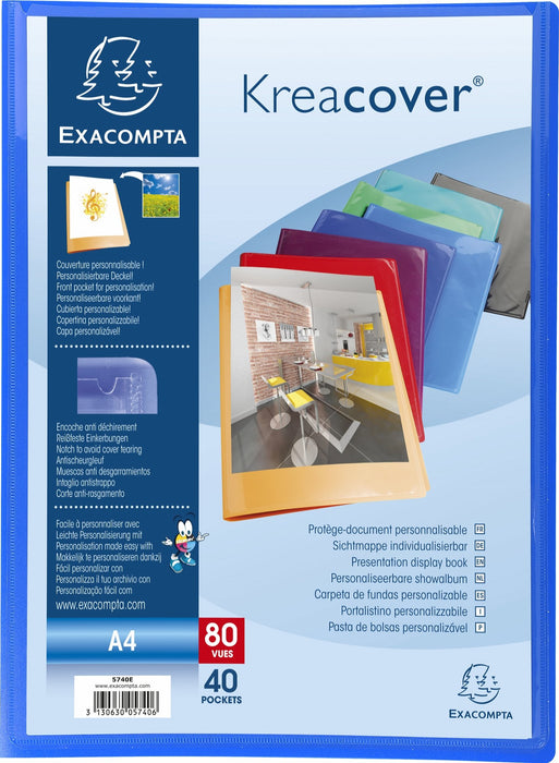 Exacompta Display Book 5740E A4 Assorted 40 Pockets Pack of 12