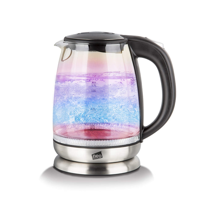 NEO Kettle NEO-RAINBOW-1.7l 1.7 L Glass & Stainless Steel 2200 W Silver