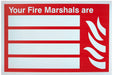 Exit Sign Fire Marshalls Plastic Red, White 20 x 30 cm