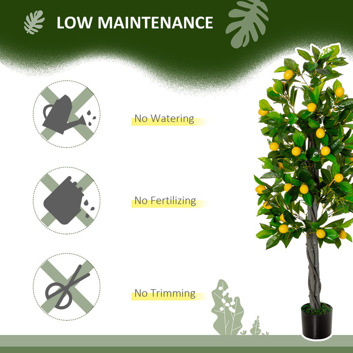 HOMCOM Artificial Plant Yellow 15 x 15 x 135 mm