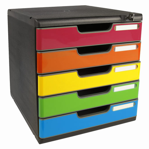 Exacompta Drawer Unit Plastic Glossy Harlequin