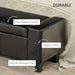 HOMCOM Ottoman Bench Storage Black