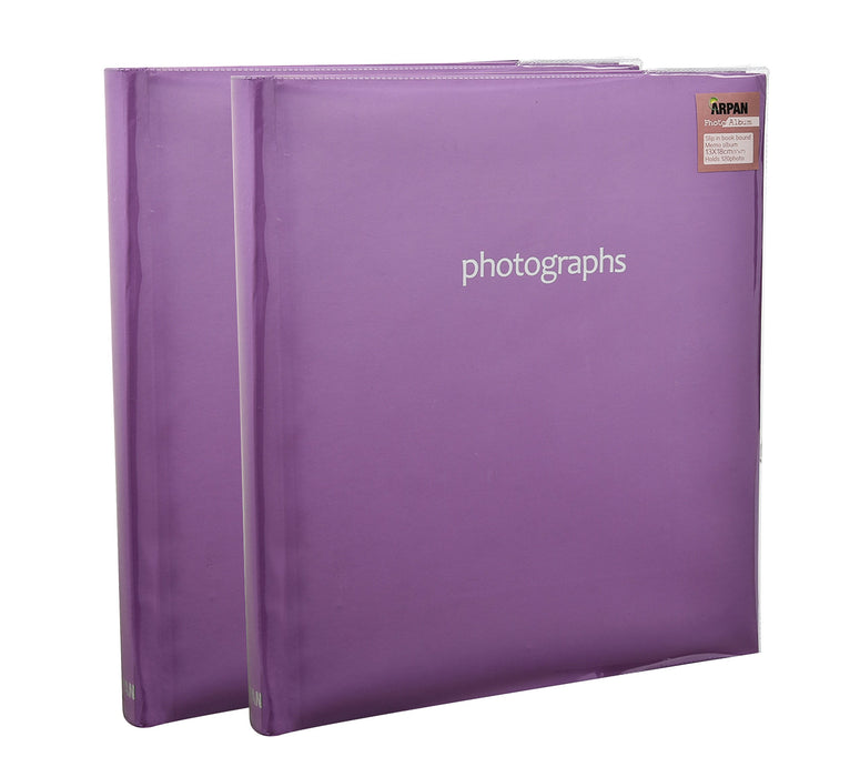 ARPAN Photo Album AL-9141-X2 120 5 x7 '' Pictures Purple Pack of 2