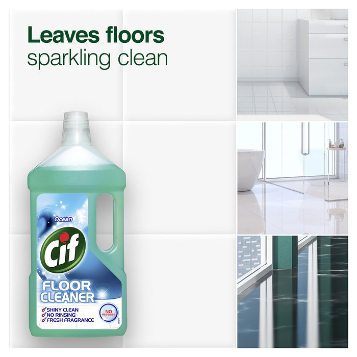 Cif No Residue Floor Cleaner 950ml Ocean