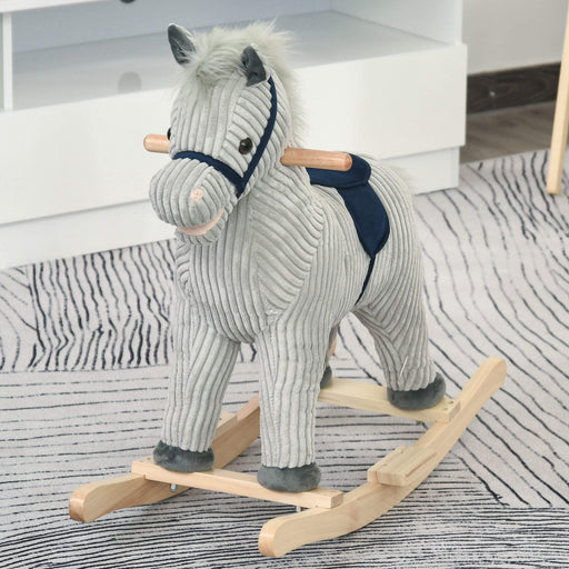 HOMCOM Rocking Horse 330-105 640 mm 350 mm 730 mm Grey