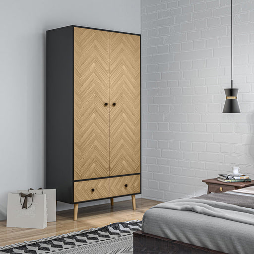 HOMCOM Modern Wardrobe Cabinet Wood