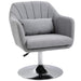 HOMCOM Swivel Accent Chair Steel Grey