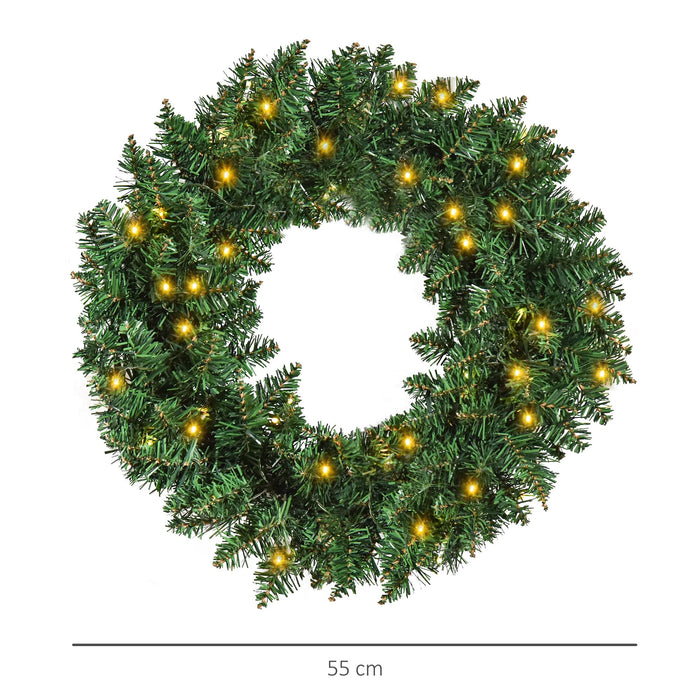 HOMCOM Christmas Wreath Christmas 55.5 x 10 cm