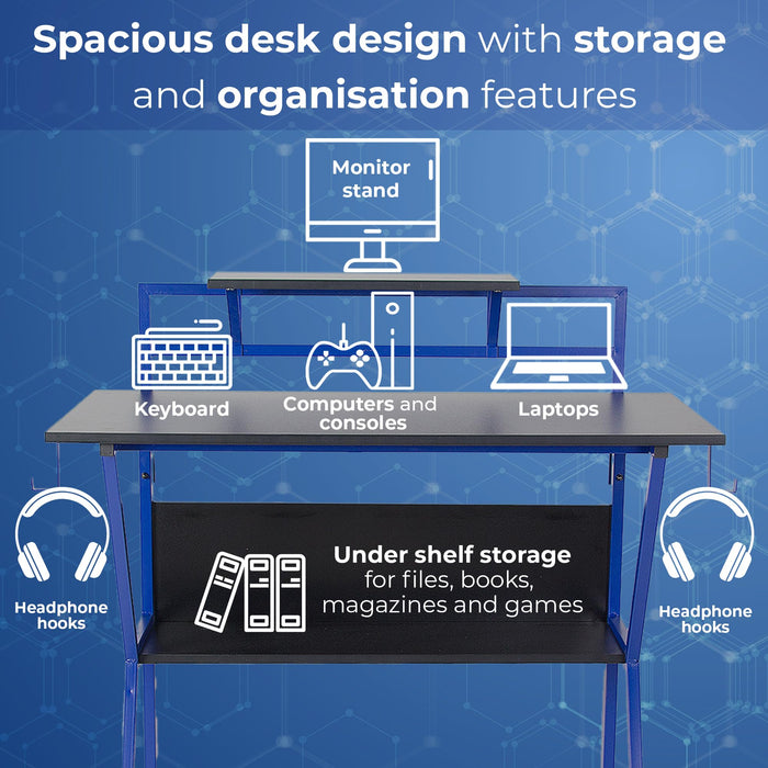 NEO Non Height Adjustable Desk Rectangular 2T-GDESK-GREY Steel Grey