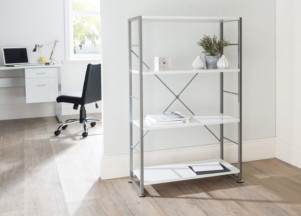 Alphason Bookcase with 3 Shelves Cabrini 760 x 300 x 1195 mm White