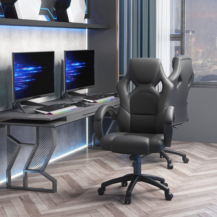 HOMCOM Gaming Chair A2-0089 Black 61 (W) x 71 (D) x 118 (H) mm