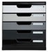 Exacompta Drawer Unit with 5 Drawers Modulo Plastic Black, Grey 28.8 x 35 x 32 cm