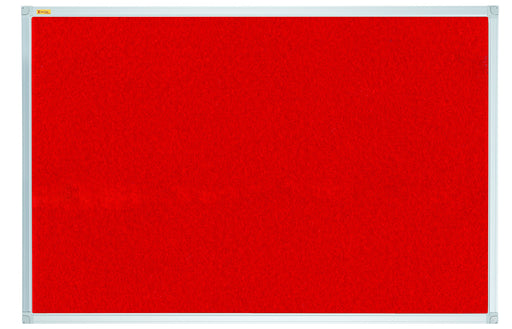 Franken X-tra!Line Wall Mounted Felt Pin Board 2400 x 1200mm Red, Silver