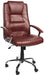 Nautilus Designs Ltd. High Back Leather Faced Executive Armchair with Integral Headrest and Chrome Base Burgundy