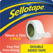 Sellotape Double Sided Tape 50mm x 33m White 3 Rolls