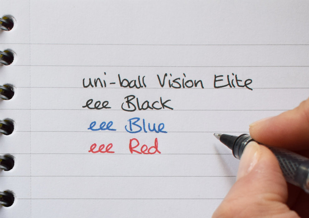 Uni-ball Vision Elite UB-200 Rollerball Pen 0.6 mm Black Pack of 3