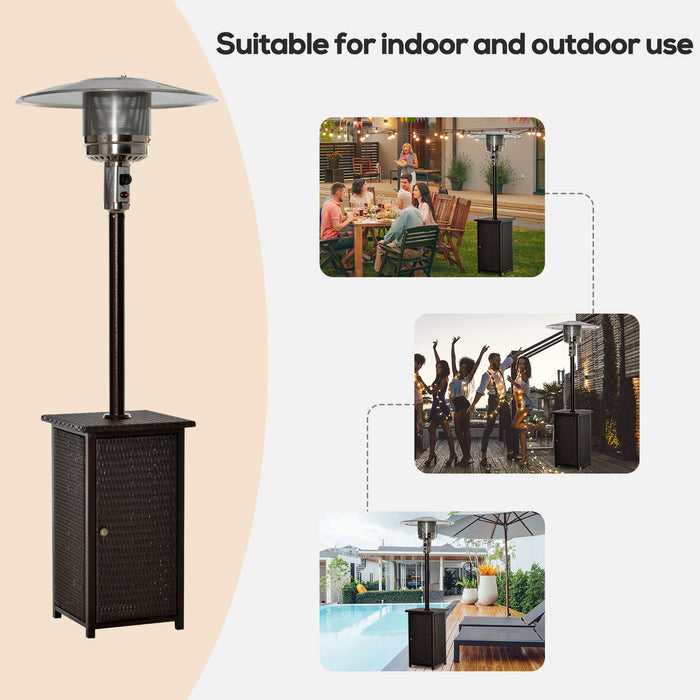 HOMCOM Outdoor Heater 2210 x 810 x 810 mm Brown