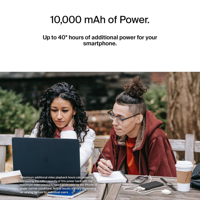 Belkin BoostCharge 10K USB-A USB-C 15W Power Bank Rose Black