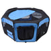 HOMCOM Pet Playpen Blue, Black 410 mm x 900 mm