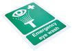 First Aid Sign Emergency Eye Wash Self Adhesive Plastic 20 x 15 cm