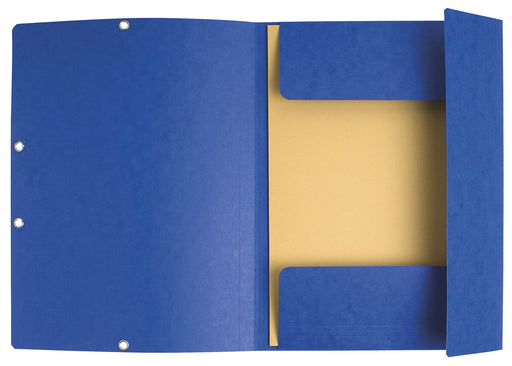 Exacompta 3 Flap Folder 55402E Blue Mottled Pressboard Pack of 25