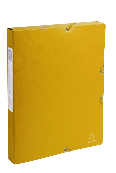 Exacompta Filing Box 50309E A4 Yellow Mottled Pressboard 25 x 33 cm Pack of 8