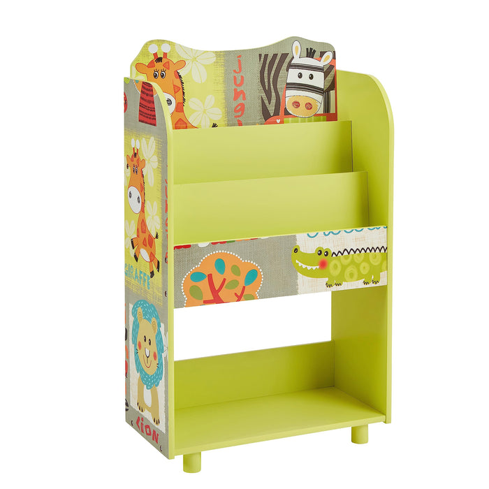 Liberty House Toys Bookcase TF4802 Medium-density fibreboard 3+ 485 (W) x 240 (D) x 965 (H) mm Green