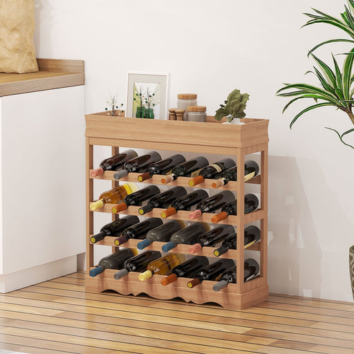 HOMCOM Wine Rack Wood Beige 2.25 x 7 x 7 cm