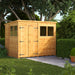 Power Garden Shed 86PPDD Golden Brown 8x6