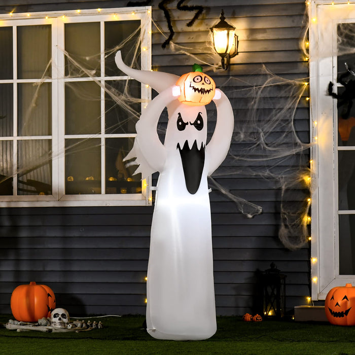 HOMCOM Inflatable Halloween Decoration 844-235V70 White 80 x 400 x 180 (W x D x H)