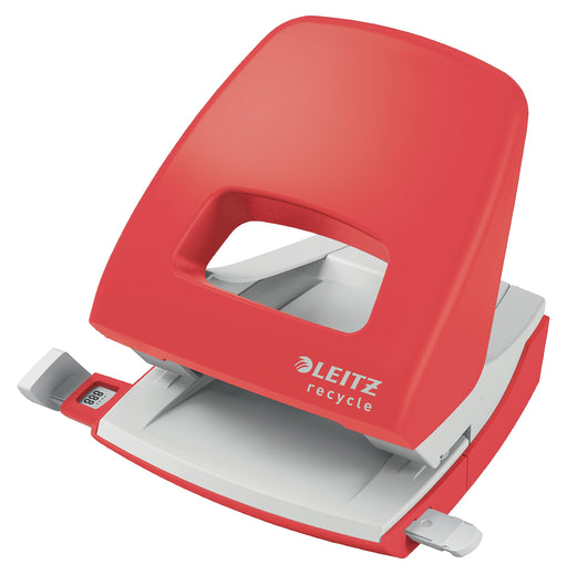 Leitz NeXXt Recycle Hole Punch 30 Sheets Red - 50030025