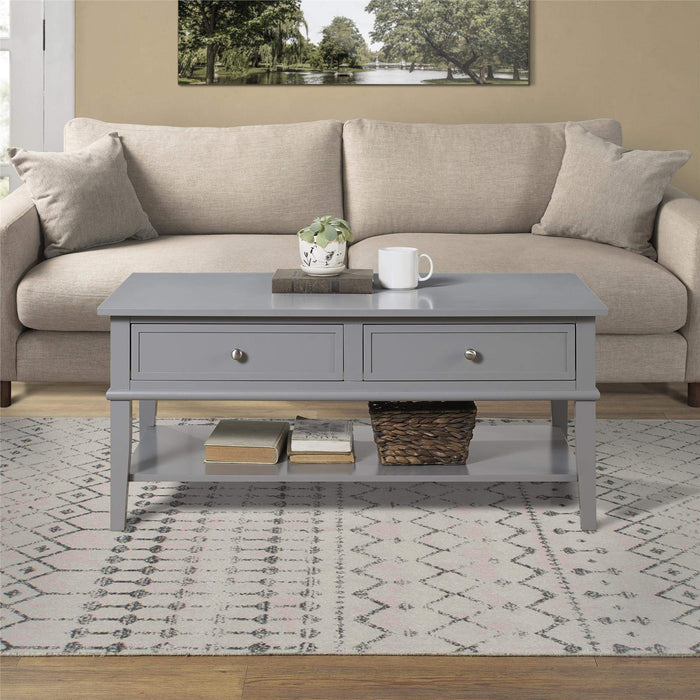 DOREL HOME Franklin Non Height Adjustable Table 7917815COMUK PB; Paper Wrap; Metal Grey 1,044.96 (W) x 523.24 (D) x 469.90 (H) x 469.9 - 469.9 (H) mm